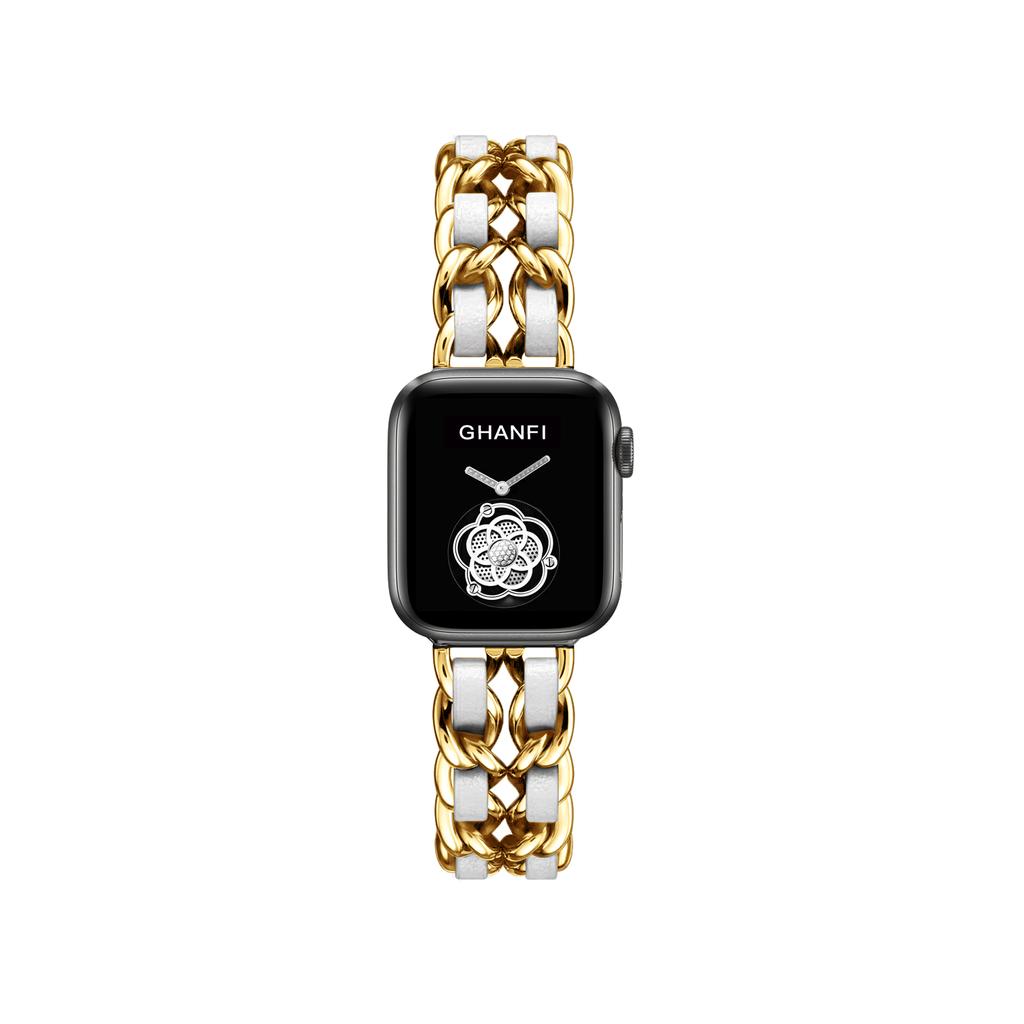 Řemínek z nerezové oceli pro Apple Watch série 6 řemínek SE 40 mm 44 mm Kožené hodinky iWatch 5 4 3 Náramek Correa 38 mm řemínek 42 mm Příslušenství