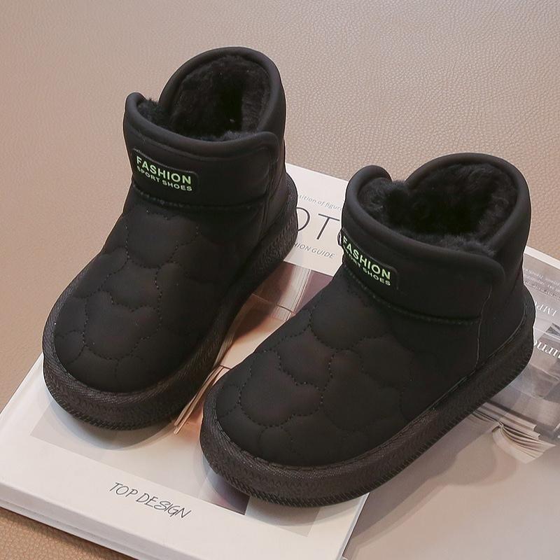 Girls' Fleece Snow Boots Children's Non-slip Large Cotton Shoes Cold-resistant Warm Cotton Boots