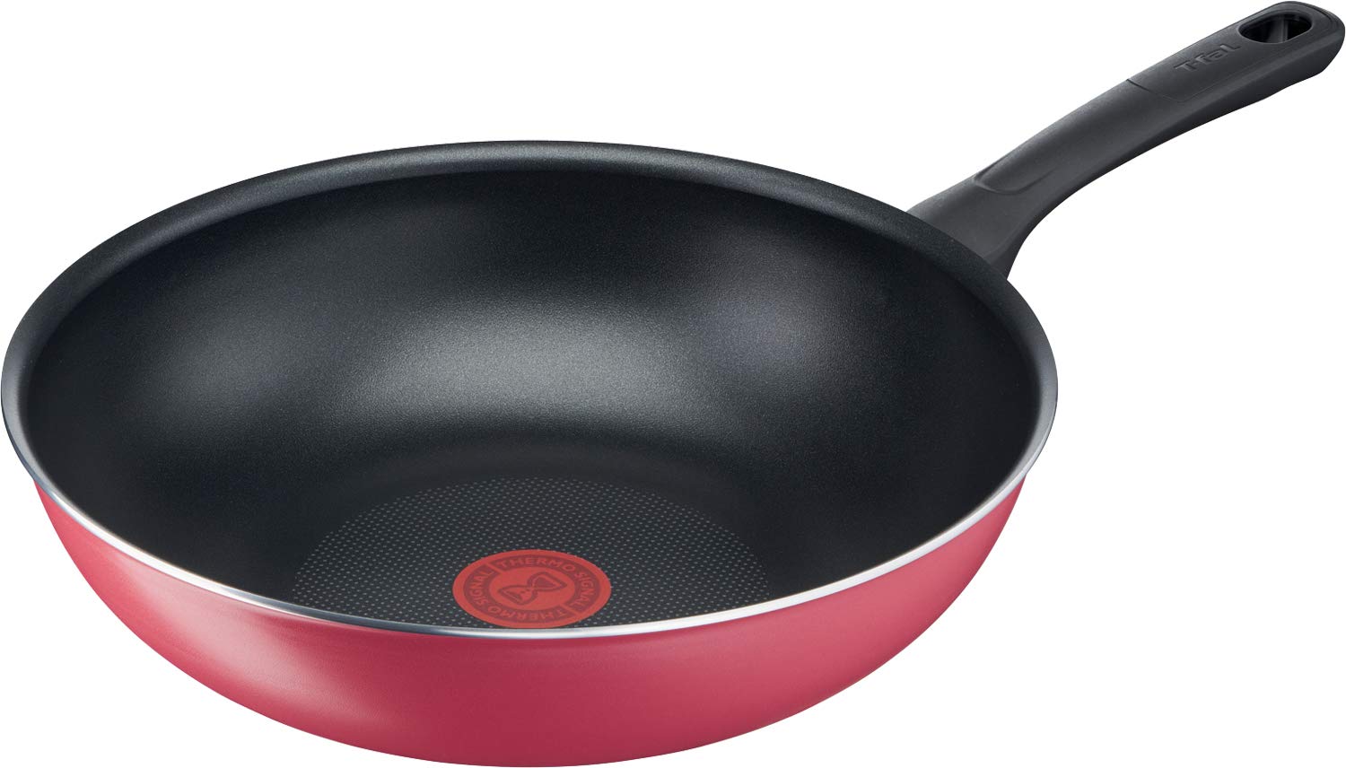 

T-fal Cranberry Red Wok Pan 28cm Deep Stir-Fry Pan Gas Stove Only Non-Stick B55919
