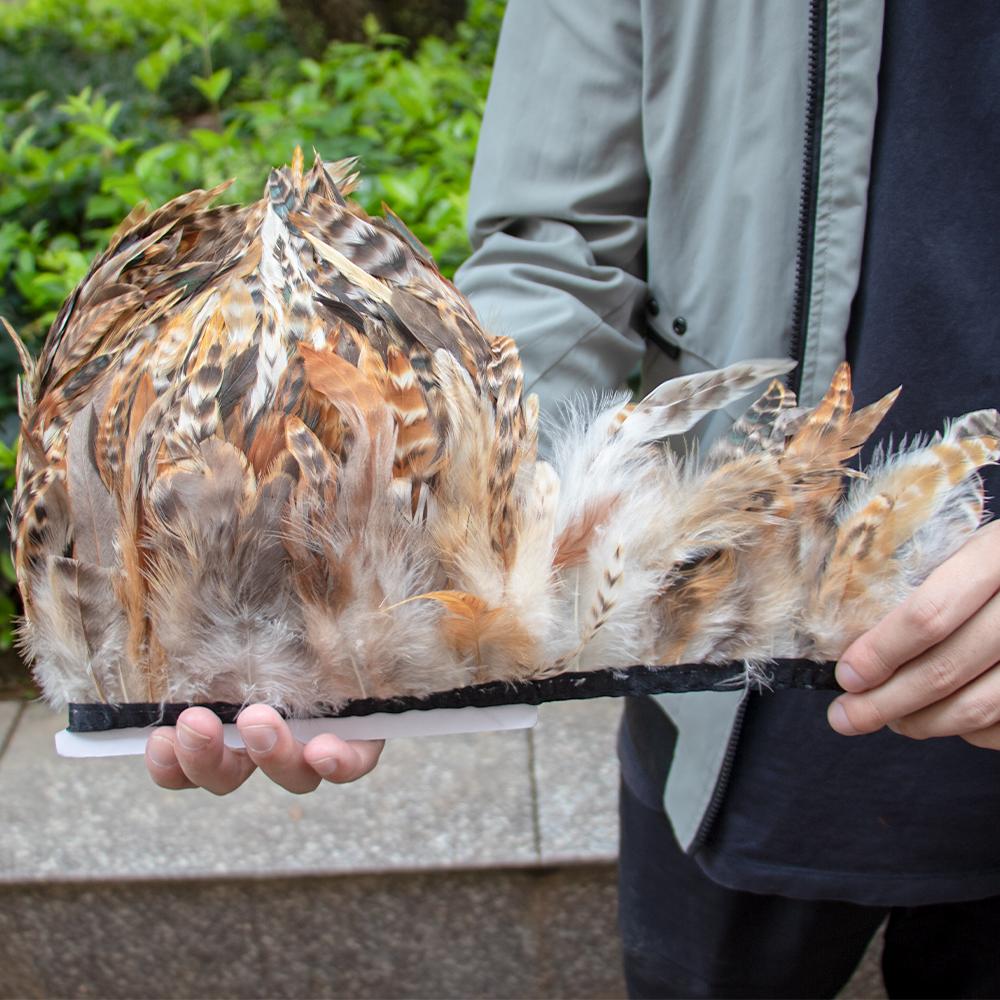 1Meter Natural Rooster Saddle Feathers Trim Fringe 4-6 Inches for Crafts Carnival Party Sewing Clothing Cock Plumes Decoration