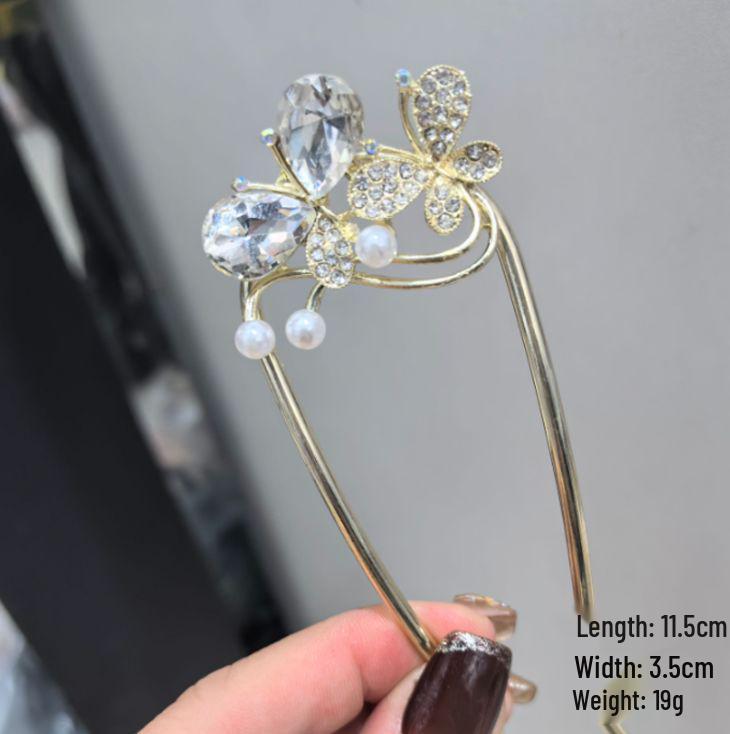 Épingle à cheveux vintage en forme de U avec pompon paon pour femmes - Épingle à chignon nacrée pour Cheongsam et Hanfu