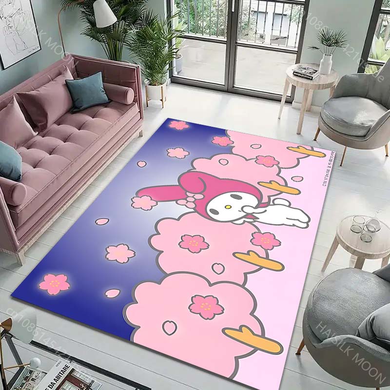 15 Sizes Japanese My Melody Rug Carpet for Living Room Children Bedroom Mat Sofa Doormat Floor Rug Home Decor Anti-Slip Mat