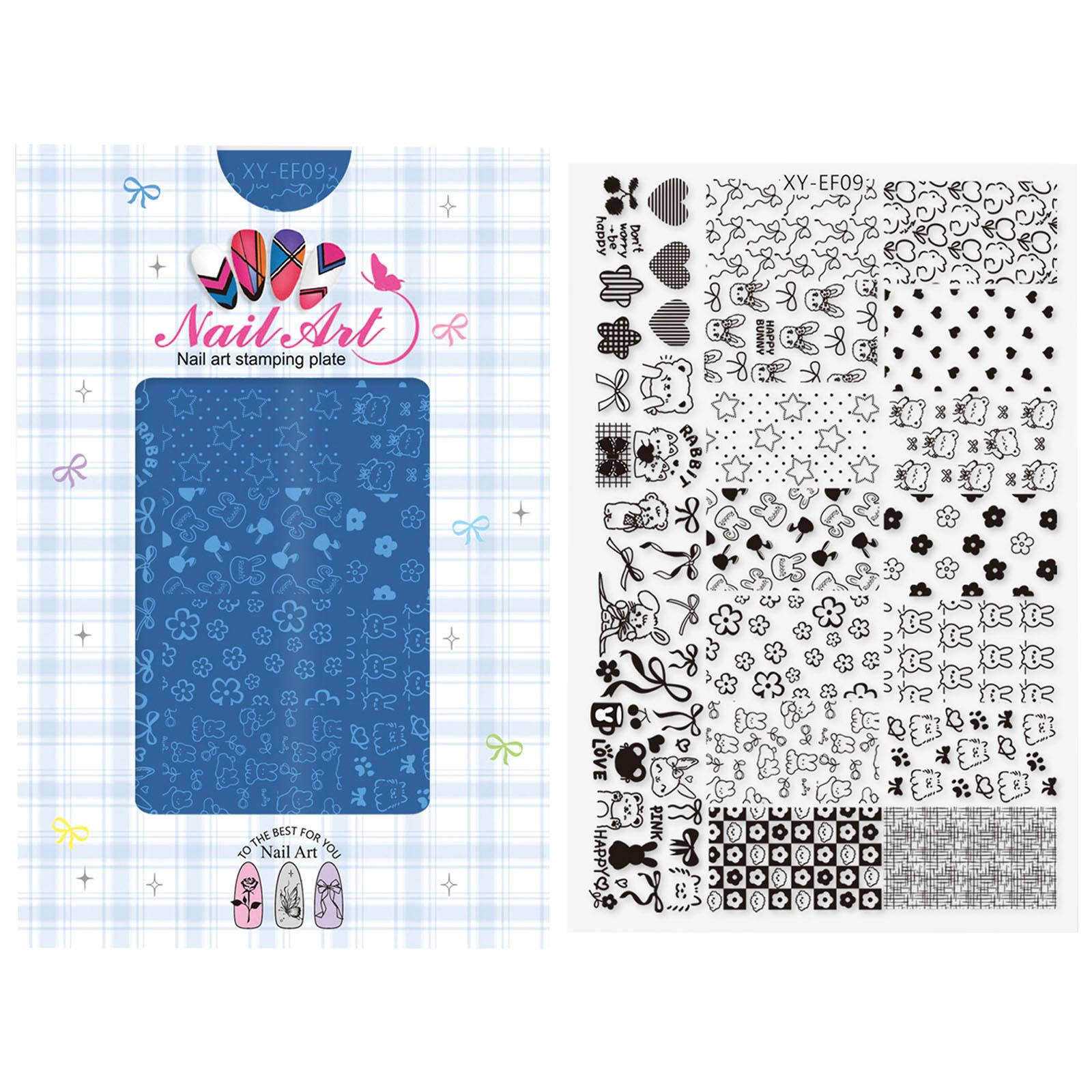 

Пластина для стемпинга ногтей, шаблоны для нейл-арта, кружевные цветочные пластины для нейл-арта для DIY украшений для нейл-арта, пластины для стемпинга нейл-арта I