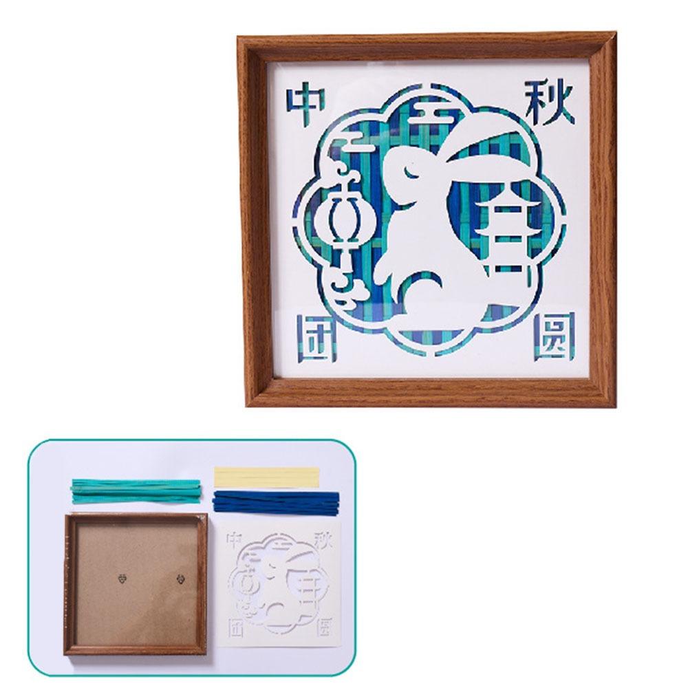 Retro Mid-Autumn Festival Gift Photo Frame Mid-Autumn Festival Bamboo Painting  Festival Decoration Style 3