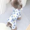Winter Warm Dog Clothes Autumn and Winter Flower Pet Clothing Teddy Pet Clothes Four Legs Cotton Clothes Dog Outdoor Warm Apparel