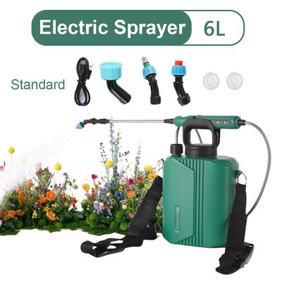 6L Battery Backpack Sprayer with 3 Mist Nozzle Rechargeable Electric Sprayer Shoulder-Type Pesticide Sprayer for Garden Watering