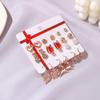 12 Pairs Christmas Earrings Santa Claus Pendants Gift Ornaments Ear Gift Christmas Earrings Set Bow Knot/Bell/Snowflake