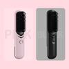 Cordless Hair Straightener Brush 3 Temp Adjustable Fast Heating Portable Travel Negative Ion Hot Brush Electric Curly Hair Styling Detangling Comb
