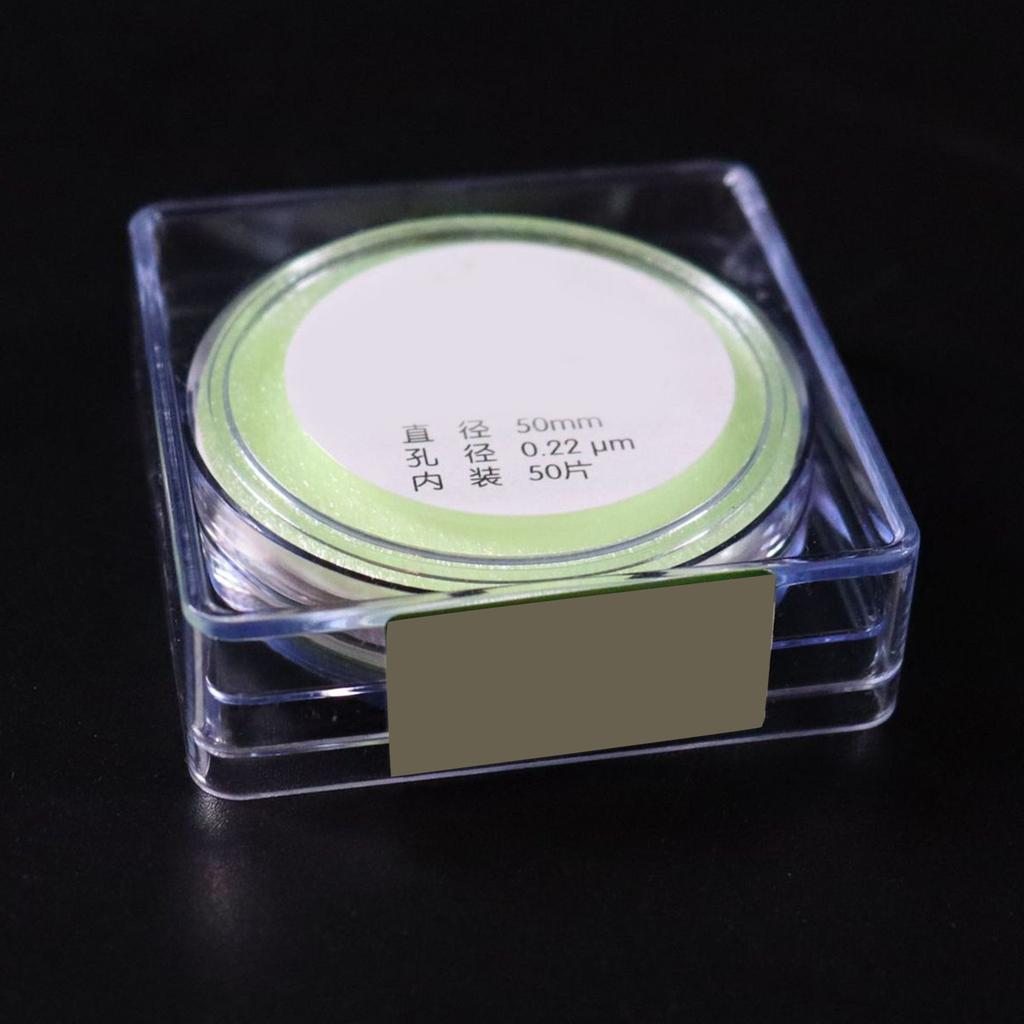 50 Stück Laborwasser Mikrofiltrationsmembran Mikroporös 0,45/0,22um Organische Mikrofiltrationsmembran Durchmesser 50mm