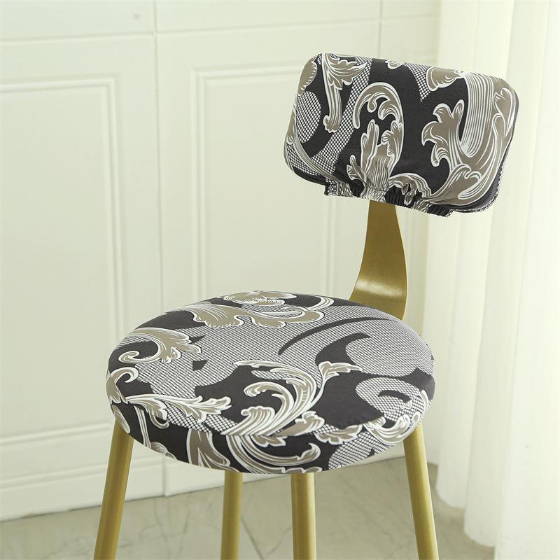 Chair Cover Elastic Universal Round Stool Chair Cover Full Dust Shield Modern Bar Rotating Chair Stool Cover Durable