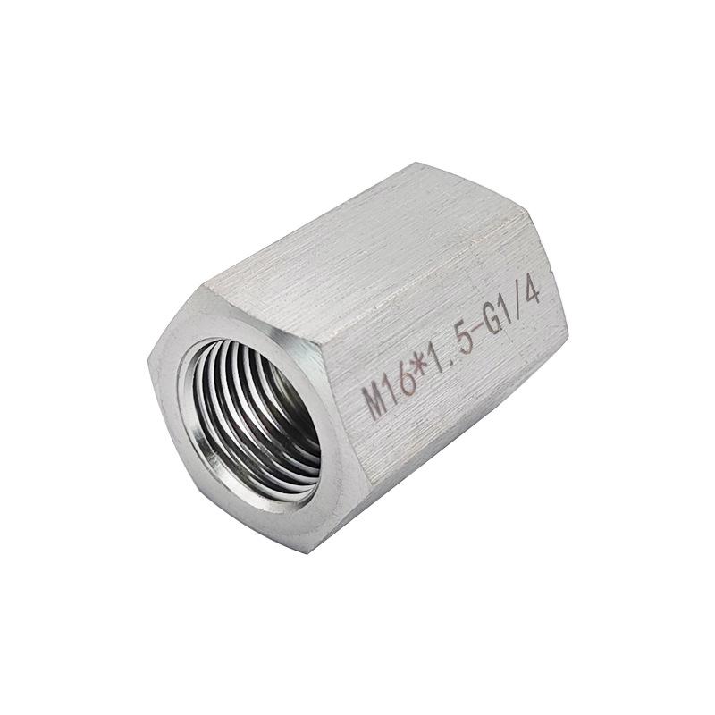 Stainless Steel 304 Thread Adapter Reducer: M16x1.5 Female to G1/4 BSP Female