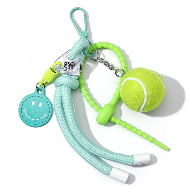 New Color Tennis Car Keychain Charm Bag Pendant Sports Paracord Key Chain-Tennis Gift and Souvenir for Fans and Lovers