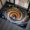 2D Spiral Stairs Carpet Mat Rug Home Decoration Long Hallway Living Room Bedroom Floor Decor Realistic Visual Effect Creative