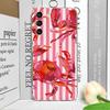 Simple Cute Striped Plaid Ocean Animal Printed Clear Phone Case for Samsung A57 A14 A16 A36 A55 A54 A53 A52 A51 A50 Soft Covers