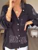 2025 Women's Spring/Summer Swallowtail Print Loose Fit Shirt - European & American Style