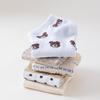 5 Pairs Cute Little Bear Female Short Socks Shallow Mouth Ins Damp Spring And Summer Thin Style Retro Tube Boat Socks