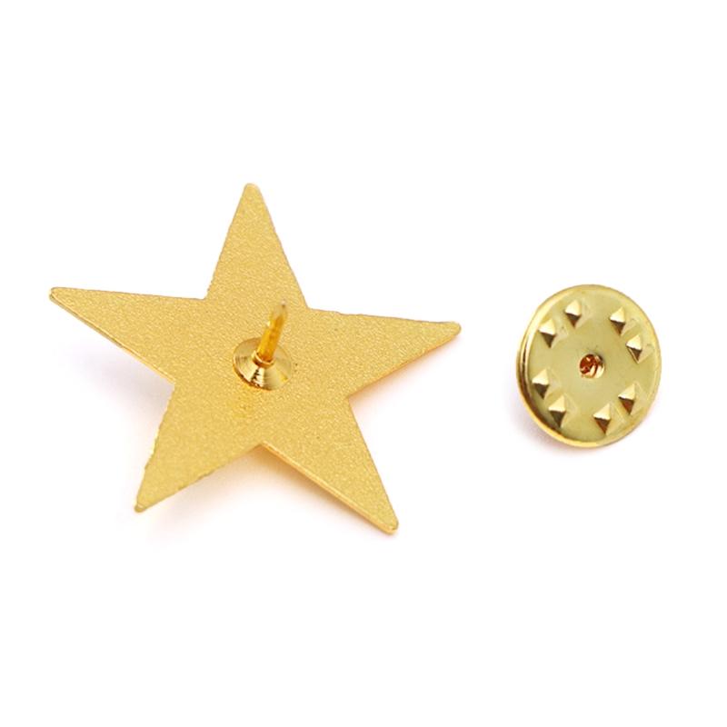 Five-Pointed Star Lapel Pin Collar Corner Women Mens Pentagram Brooch Badge Clips for Shirt Dresses Backpack Ornament