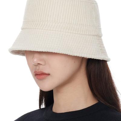 LUOESPAC Overfit Corduroy Bucket Hat (Ivory)