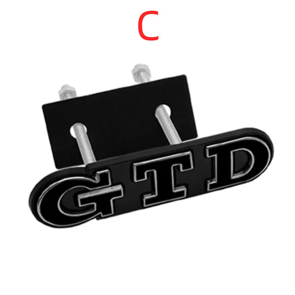 3D Metal GTD Front Grille Badge Emblem Sticker for V/W Polo Golf 5 6 7 CC P/assat J/etta MK4 MK5 MK6 Car Styling