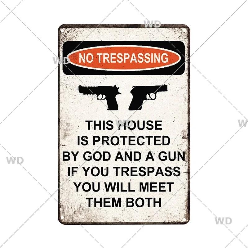 Retro Danger Warning Metal Sign - Vintage Caution Plaque - Metal Plate for Garage Park Home Wall Decor