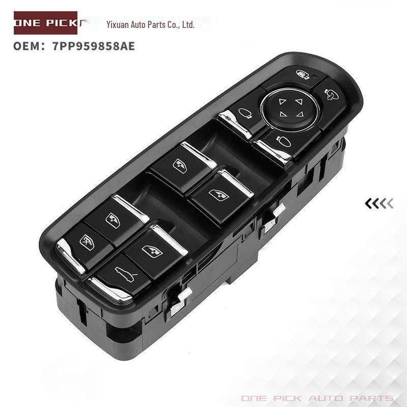 The 7PP959858AE Switch is compatible with Porsche car window glass adjustment and control. Electric