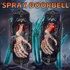 Halloweenowy Czujnik Dzwonka do Drzwi w Sprayu z Blokadą, Światłem i Dźwiękiem Aktywowany Dotykiem Dekoracja Nawiedzonego Domu Straszny Rekwizyt na Drzwi do Sztuczki