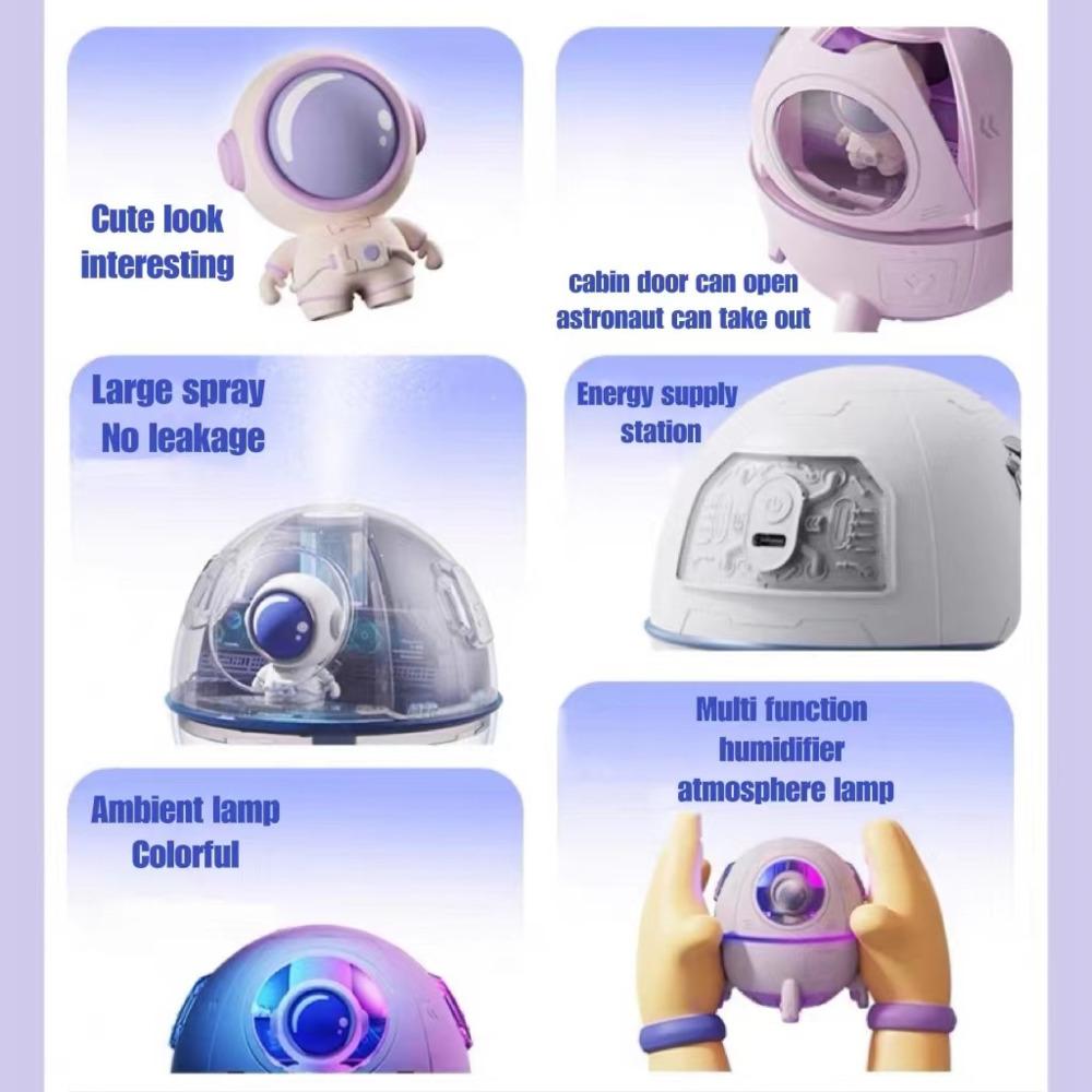 Astronaut Humidifier Ambience Lamp Creative Air Purifier Night Light Multi-function Aromatherapy Led Novelty Gift Room