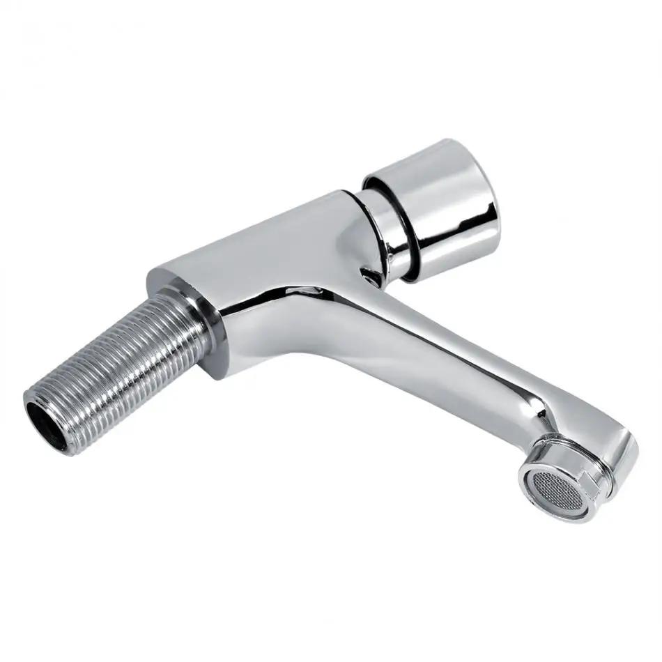 Public Ktchen Bathroom Time Delay Faucet Chrome Plated Self Closing Water Saving Faucets Basin Sink Taps Bathroom Faucet