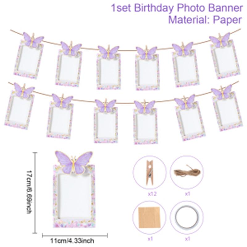 Purple Butterfly Cake Stand Butterfly Theme Birthday Party Decoration Kids Girl Baby Shower Wedding Party Supplies Cake Decor