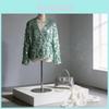 Elegante Blusa da Ufficio da Donna in Poliestere a Maniche Lunghe con Scollo a V e Paillettes