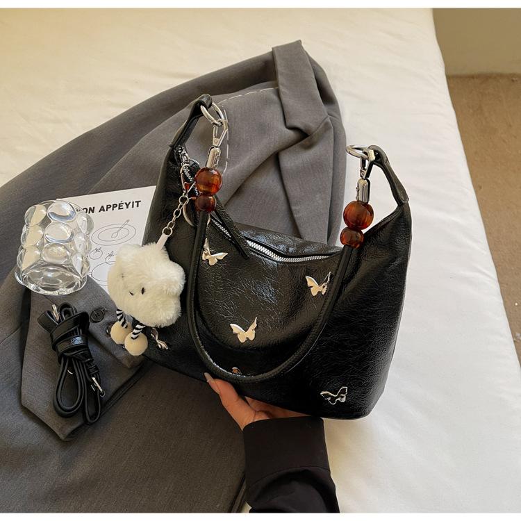 Foreign butterfly small bag women's 2025 new Korean version retro niche messenger bag fashion casual underarm shoulder bag