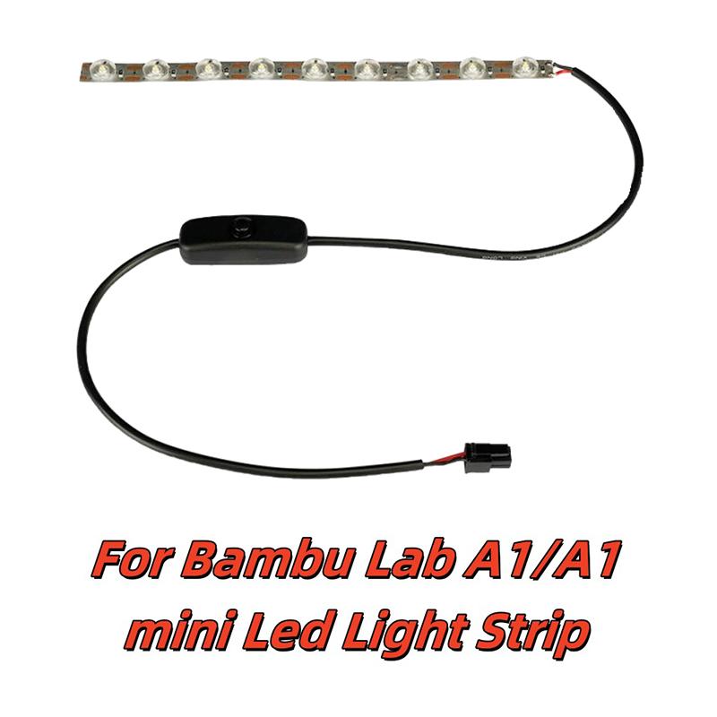 Accesorii DIY pentru imprimantă 3D Pentru Bambu Lab A1/A1Mini Bandă luminoasă LED Ra95 Lumină de umplere 24V Lumină albă rece super luminoasă