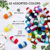 62 Acrylic Yarn Skeins, 2170 Yards Yarn for Knitting and Crochet, Includes 2 Crochet Hooks,2 Weaving Needles,10 Stitch Markers, Perfect Beginner Kit