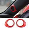 Front A Pillar Horn Frame Cover Trim 2PCS For Ford Mustang 2015- Bright Red