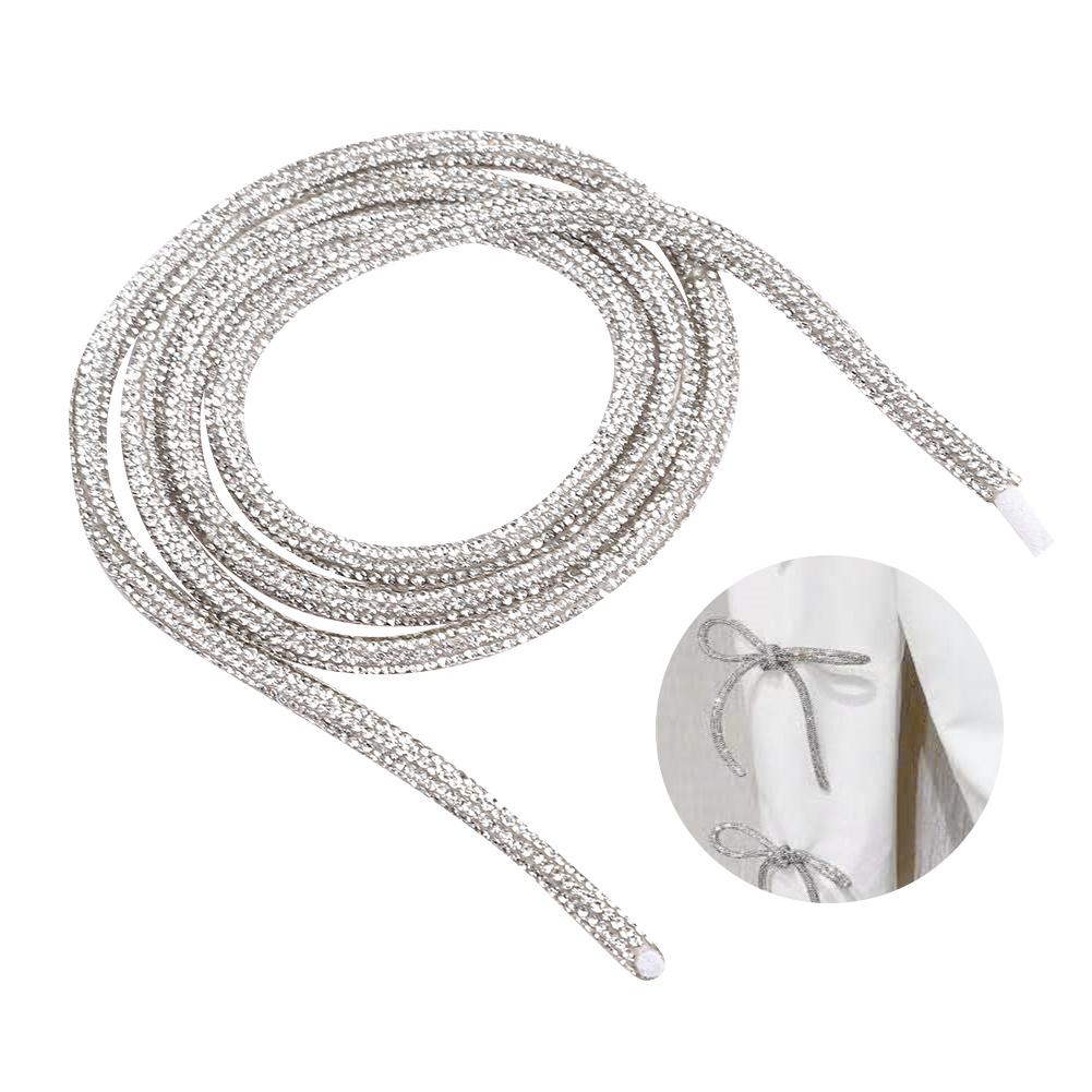 6mm 1m Rhinestones Tube Rope Trim Chain DIY Clothes Decoration for Jewelry Making