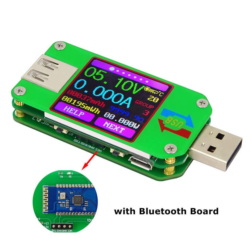 Type- C Voltmeter Ammeter UM25/25C,UM24/24C,UM34/34C Color LCD Display DC Volt Quick Charger amp ammeter Power Bank Detector