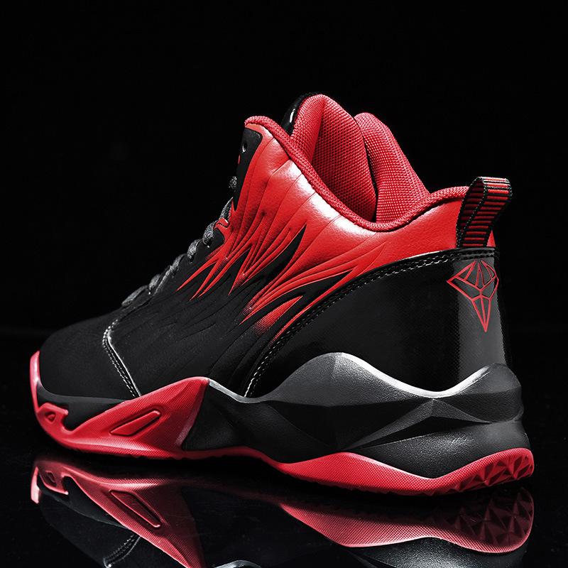Men's Shoes Basketball Sports Shoes High-top Non-slip Shock-absorbing Sneakers Friction Sound Students Actual Combat Breathable Venom Running Shoes