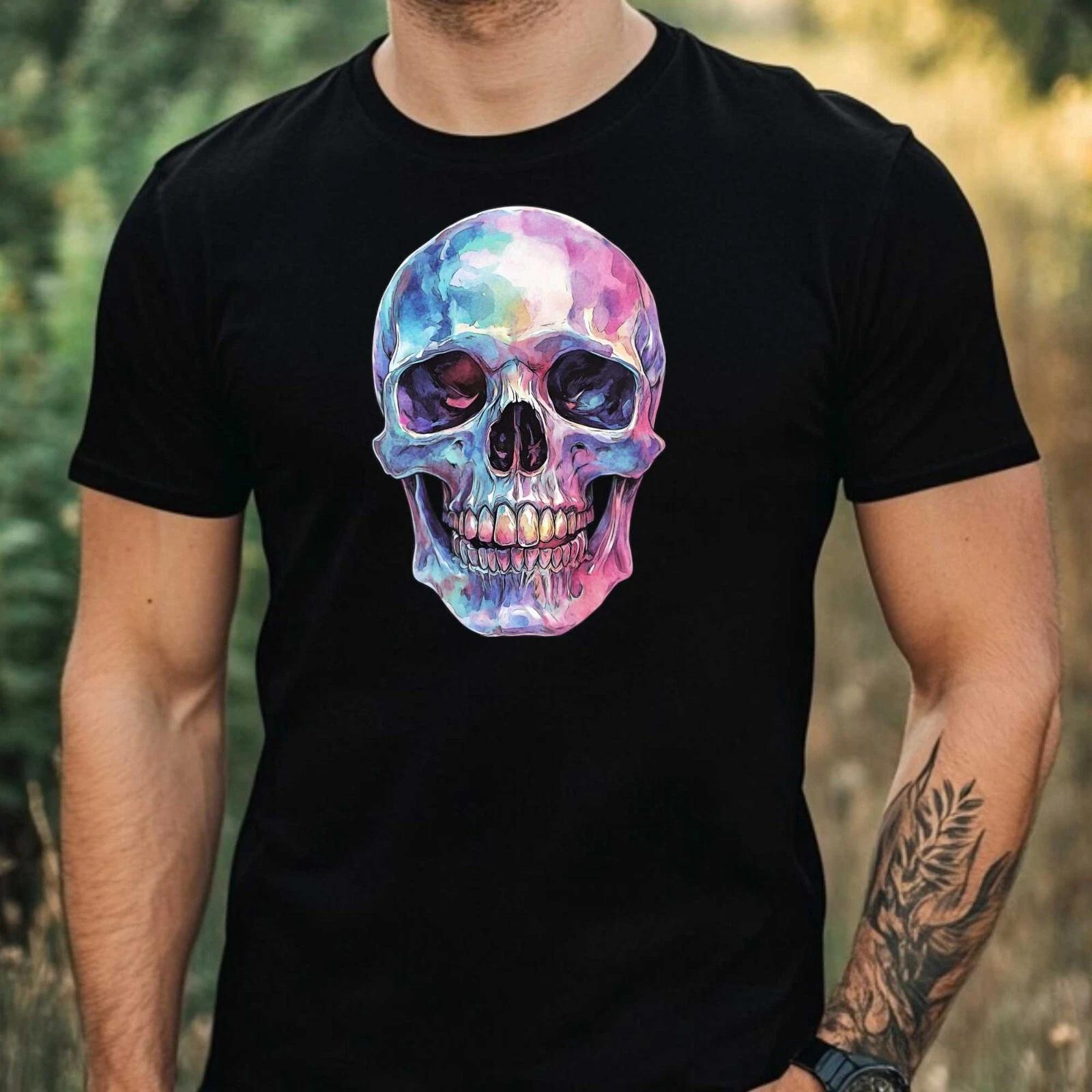 T-Shirt Herren Totenkopf Motiv Baumwolle Größe XS bis 5XL XXXXL