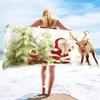 Santa Claus Pattern Printing Series Seaside Vacation Beach Towel Swimming Bath Towel Towel
