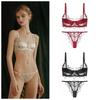 Ensemble de lingerie sexy en dentelle brodée ultra-fine pour femme, Ensemble soutien-gorge minimiseur anti-affaissement pour femmes à forte poitrine