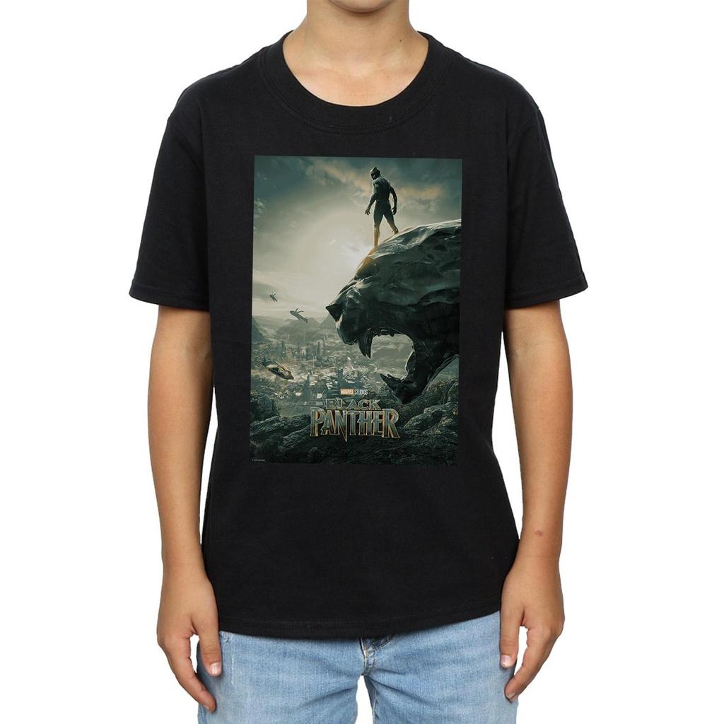 Marvel Jungen Black Panther Poster T-Shirt