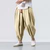 Oversize Men Loose Harem Pants Autumn Chinese Linen Overweight Sweatpants  Casual Brand Trousers Male