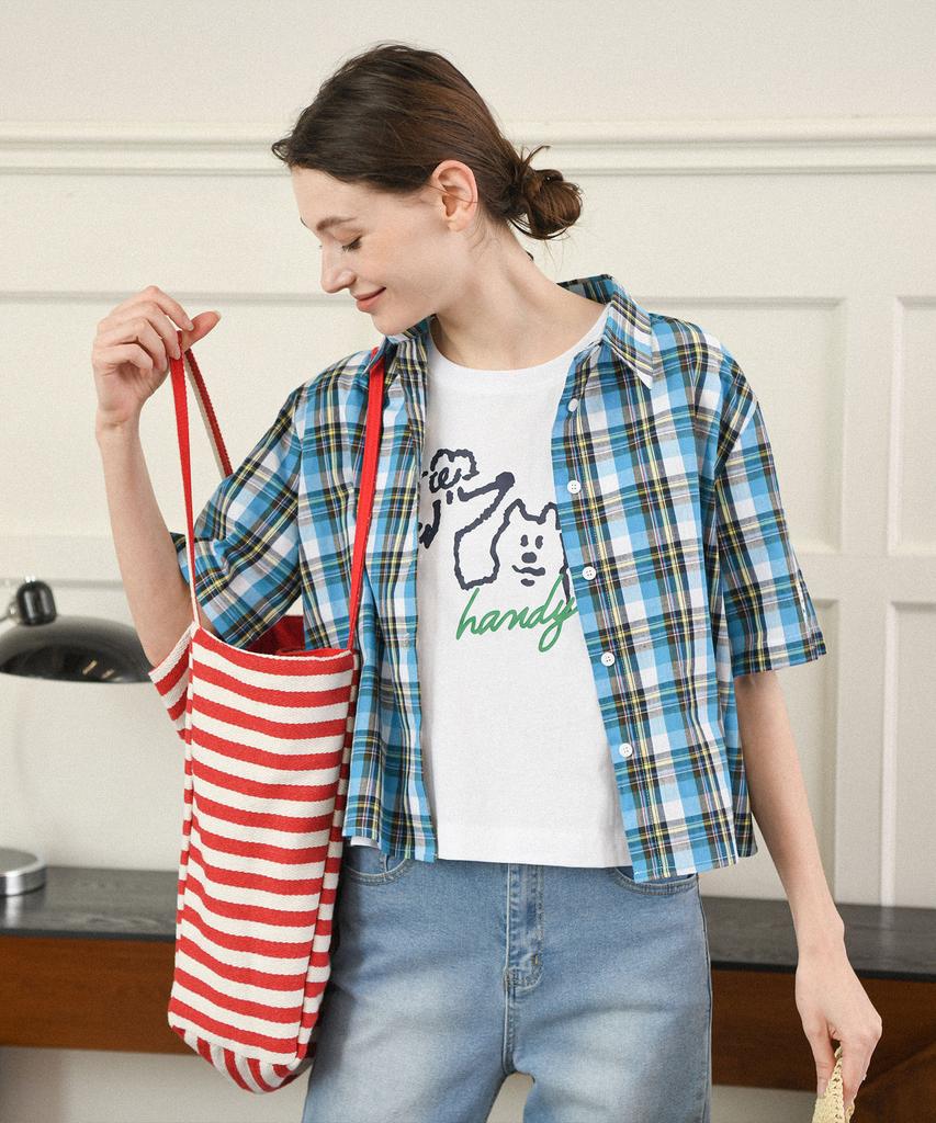 PIGMENT Water Crop Check Shirt (Pbe04S-Wnbw001)