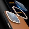 Applicable to Apple 15promax mobile phone case, light luxury anti-drop iPhone14 lens all-inclusive 13 business men's leather case