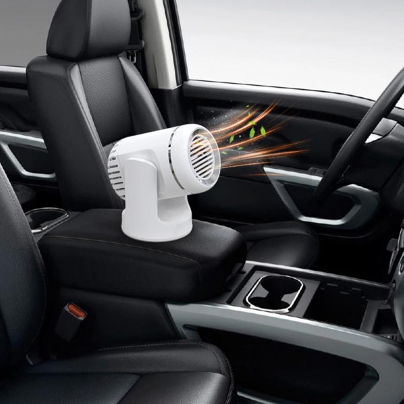 Hot Car Heater 12V/24V 130W Adjustable Heating Fan Air Blower Window Windshield Defrost Defogger Electric Heating Portable Fan