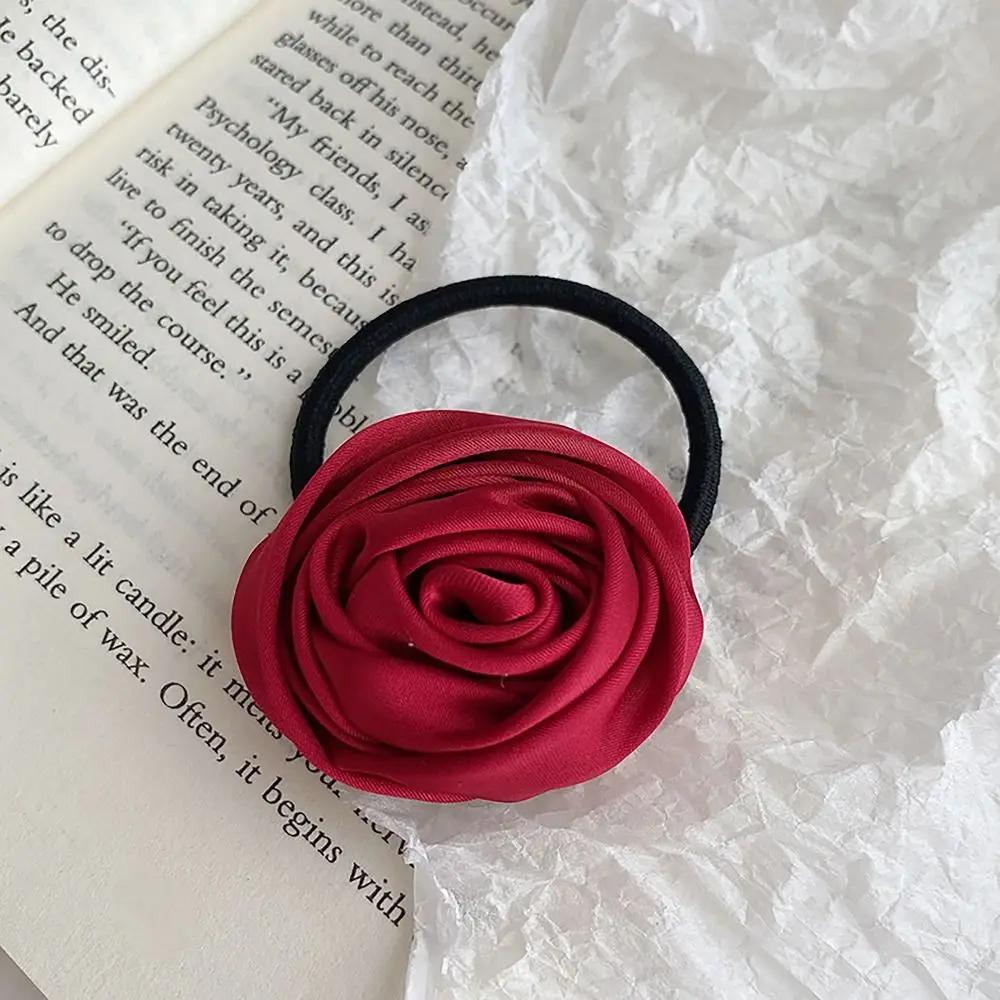 Sweet Rose Hair Tie High Resilience Hair Accessories Hair Ring Headdress Elastic Hair Bands Women