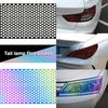 2Pcs Universal Car Rear Tail Light Lamp Stickers Honeycomb Type Decal,Car DIY Self Adhesive Tint Film Sheet For Car Rear Tail Light Headlamp