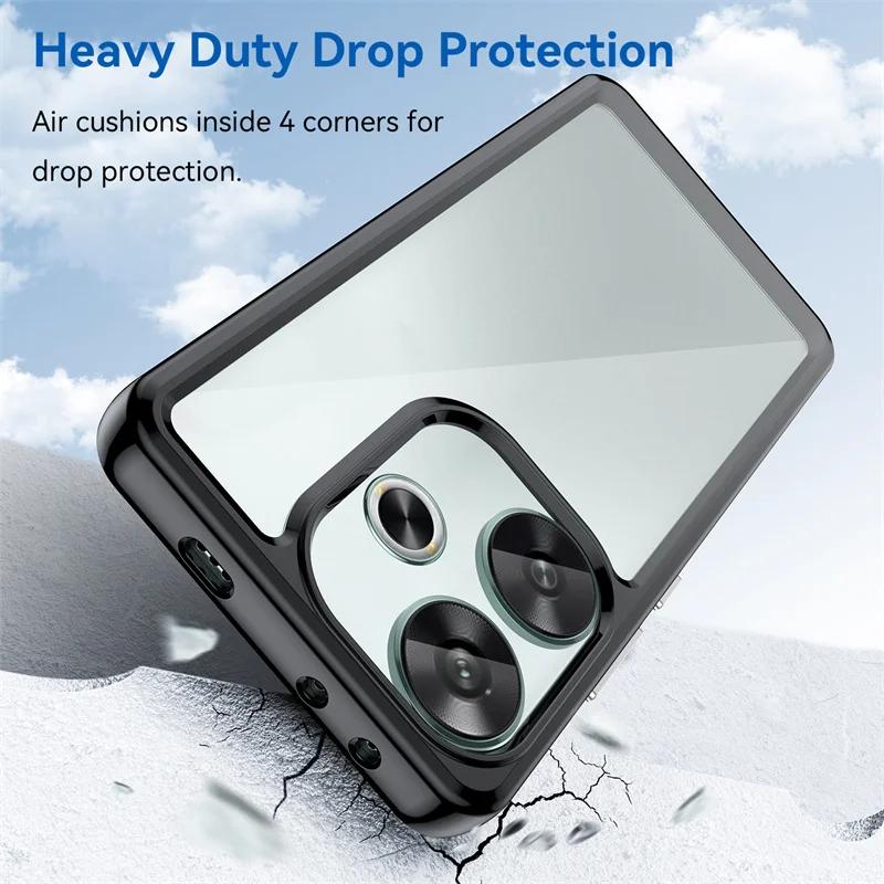 Transparent Colorful TPU Case for Xiaomi Poco F6 F5 Pro 5G X6 X5 M6 Pro 4G Protective Cover Frame Funda Coque Capa