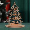 Christmas Decoration Tree Decorative Wooden Sign Desktop Ornament for Holiday