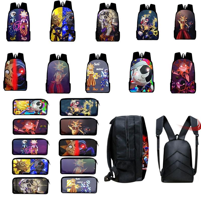 Zaino Sundrop Moondrop di Five Nights At Freddy's Per Studenti Con Materiale Resistente